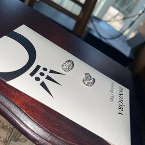 Pandora crooked heart earrings